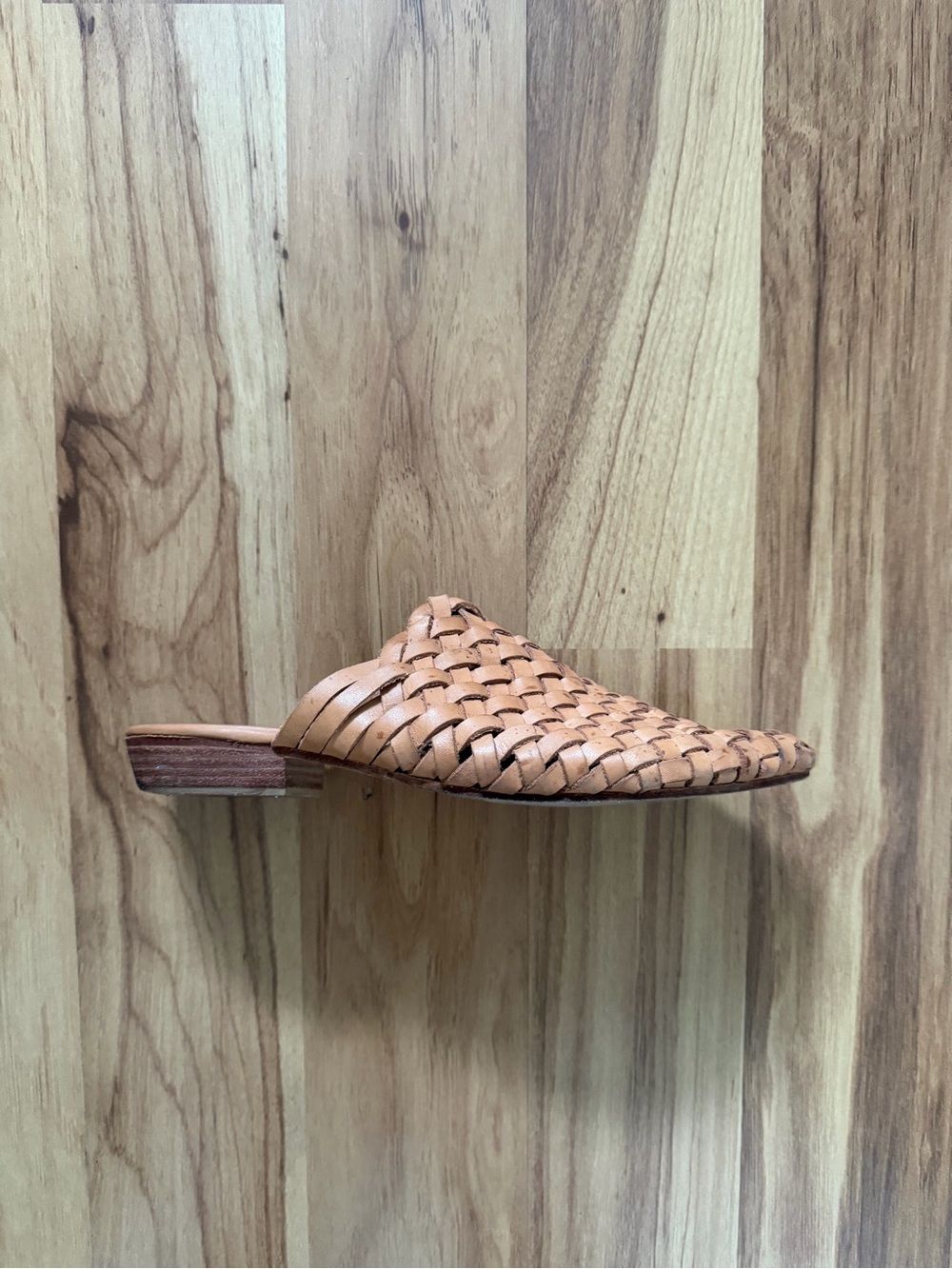 St. Agni Woven Mules in Natural Leather - Picture 4 of 7